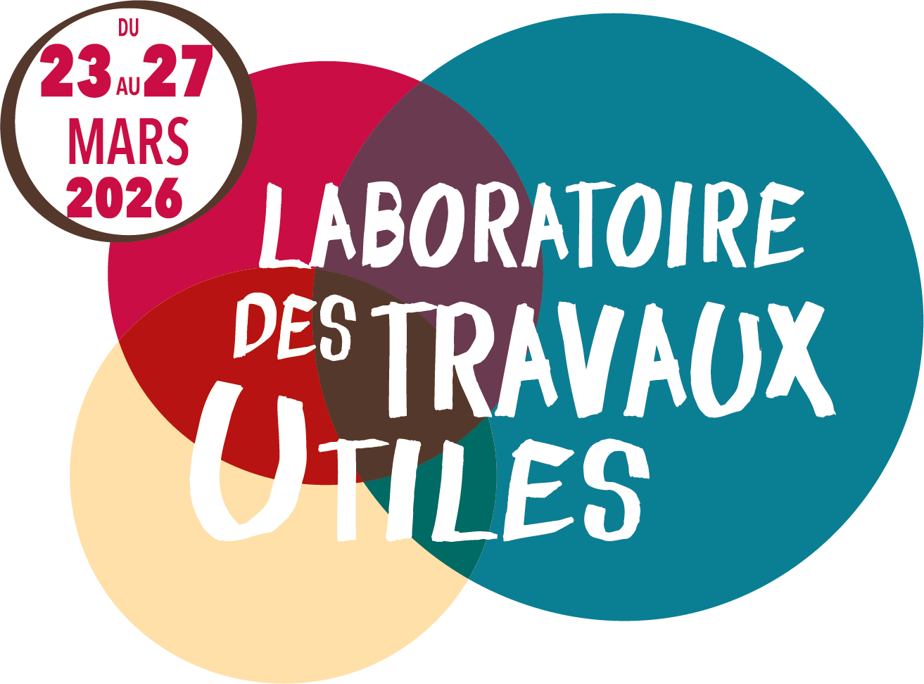 Logo du laboratoire des travaux utiles 2026 avec la date : du 23 au 27 mars 2026